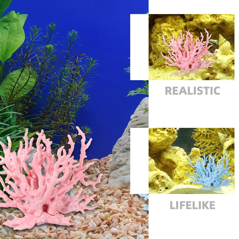 

4pcs Fake Decoration Realistic Aquarium Tree Plants Fish Tank Coral for Aquarium Coral Decor Artificial PlantsAquarium Decor