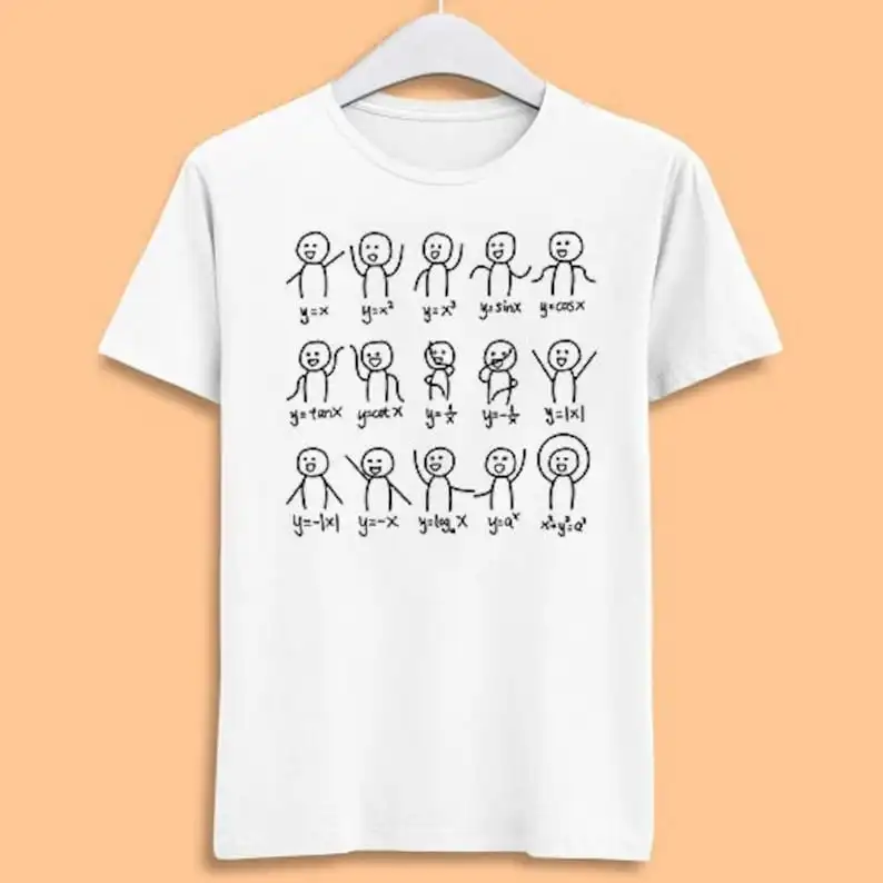 Funny Algebra Dance Graph Figures Math Equation Meme Unisex Design Mens Womens Gift Cool Music Fashion Top Retro Tee