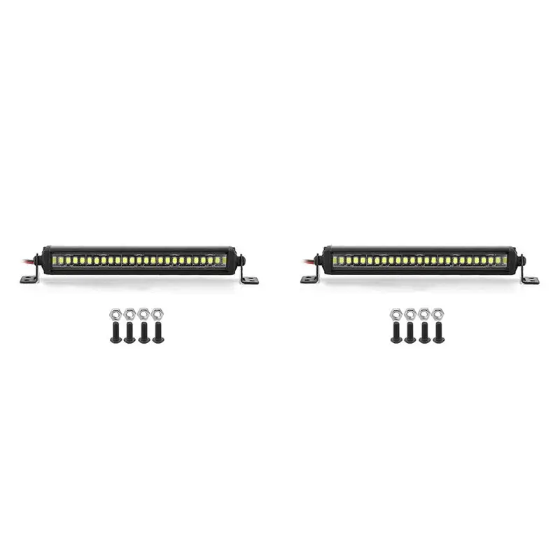 

Excellent-2X RC Car Roof Lamp 24 36 LED Light Bar For 1/10 RC Crawler Axial SCX10 90046/47 SCX24 Wrangler D90 TRX4 Body, C