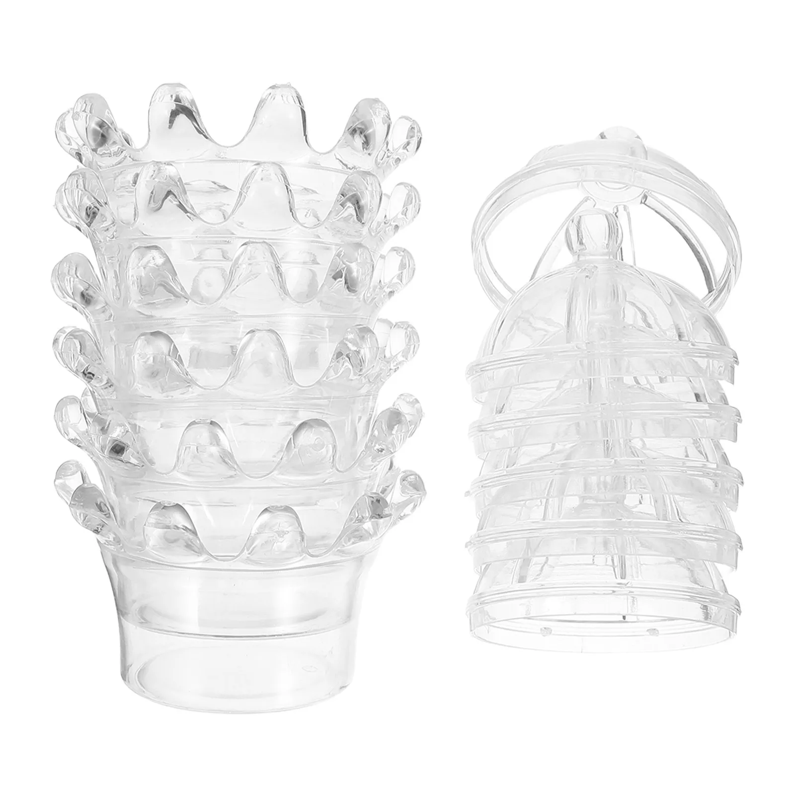 

6pcs European Candy Boxes Crown Shaped Wedding Party Favor Sturdy Plastic Containers Storage Solutions Cookie Jars
