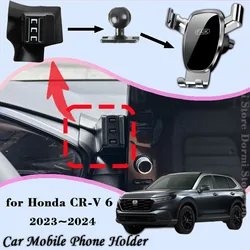 Car Mobile Phone Holder for Honda CR-V 6 CRV RS 2023 2024 Air Vent Car Mount Cellphone Bracket Gravity Stand Sticker Accessories