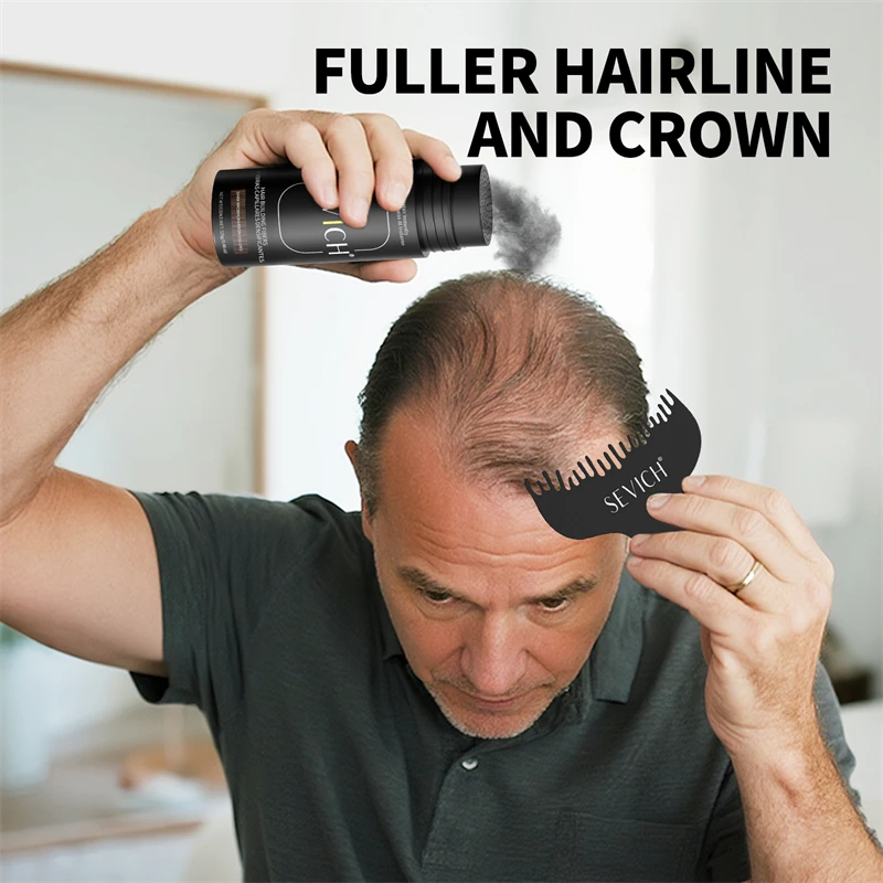 SEVICH Fiber Powder 25g: Visually Adds Hair Volume, Fills Hairlines, Unisex, Ideal for Parties, Dates, and Special Occasions