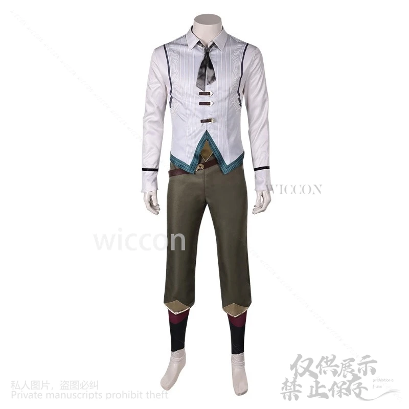 Anime Game LOL Movie Arcane 2 Cosplay EKKO Green Suit Pants Vest For Halloween Costume Christmas Party Cos Man Woman Customized