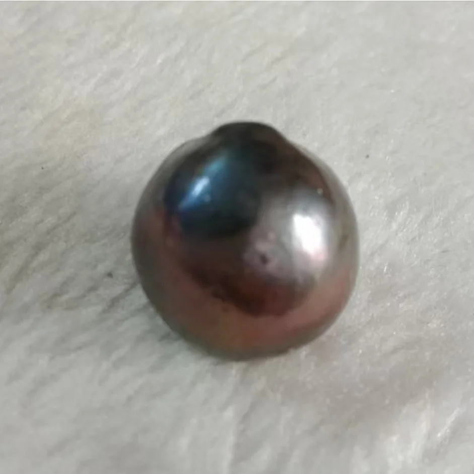 Huge 18-19mm Natural South Sea Genuine Black Peacock Near Round Loose Pearl Undrilled