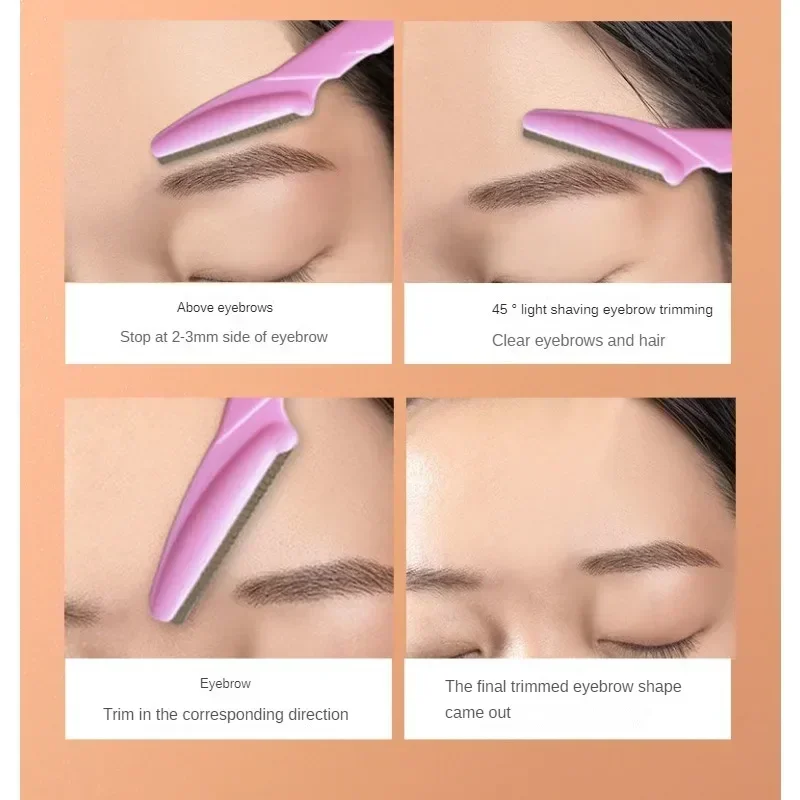 vvocci Augenbrauen-Trimmer Klinge Rasierer 3 Stück Augenbrauen-Rasierer Tragbarer Gesichts-Epilierer Haarentferner Sicherheitsrasierer Damen-Make-up