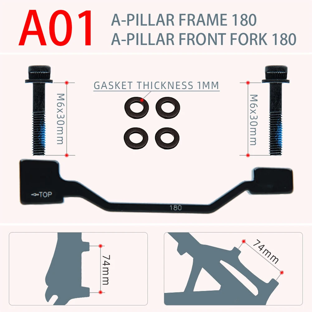 Black Disc Brake Adapter Easy Installation Efficient Solution High Strength Stable Installation Compact Design
