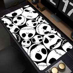 The Nightmare Before Christmas Jack Skellington Mouse Pad Laptop Gaming Accessories Mousepad PC Black Anime Desk Mat XXL Carpet