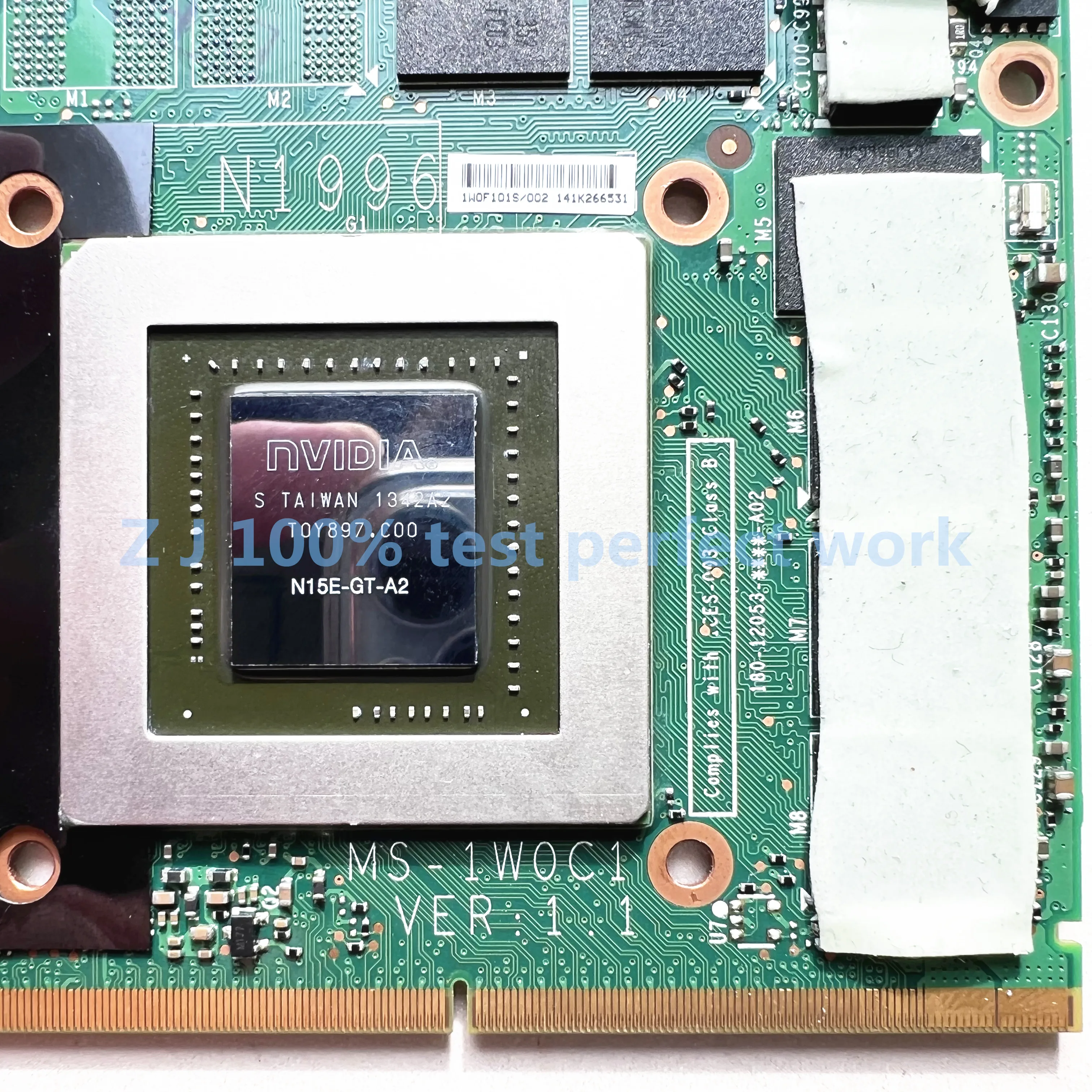 Original For MSI GT70 GT60 Laptop Video VGA CARD MS-1W0C1 VER:1.1