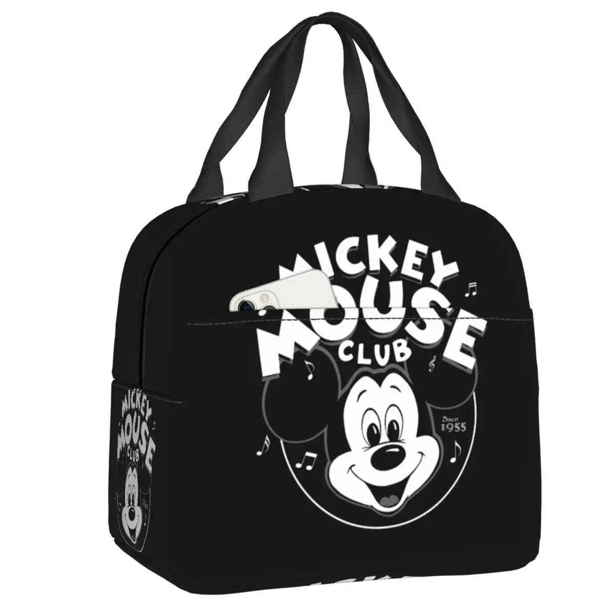 

Изготовленная на заказ сумка для обеда с Микки Маусом и 1983, термоизолированная сумка для обеда, портативная сумка для обеда для пикника на открытом воздухе, многофункциональная коробка для еды