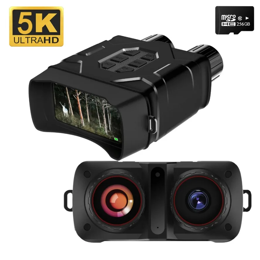 

5K UHD WIFI Binocular N016 4 Inch Night Vision Telescope 52MP 10X Digital Zoom 300M Infrared Binoculars for Hunting Camping