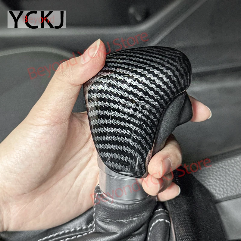 

Car Gear Shift Knob Cover For Honda 11th Gen Civic 2021-2023 CVT Change Lever Decoration Carbon Fiber Pattern Protector Trim ABS