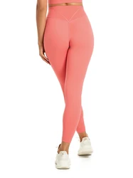 Nepoagym 25 pollici ritmo sorriso donne pantaloni da Yoga senza cuciture anteriori doppio contorno curvo Leggings da allenamento burrosa morbido Legging Fitness