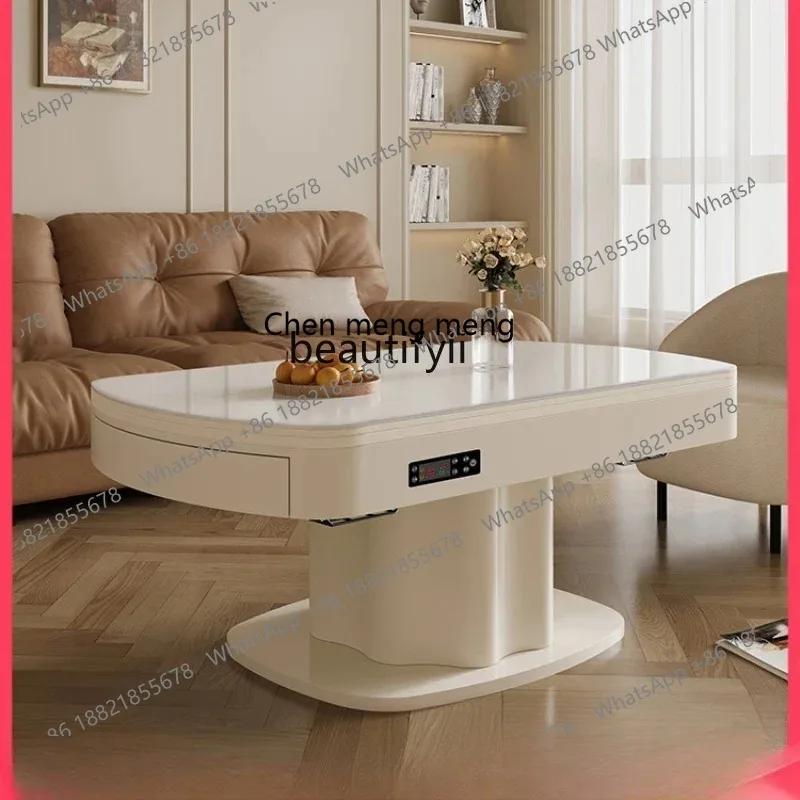S7486 ss Lifting Coffee Table Dual-Use Cream Style Folding Light Luxury Living Room Home Small Household Simple Modern