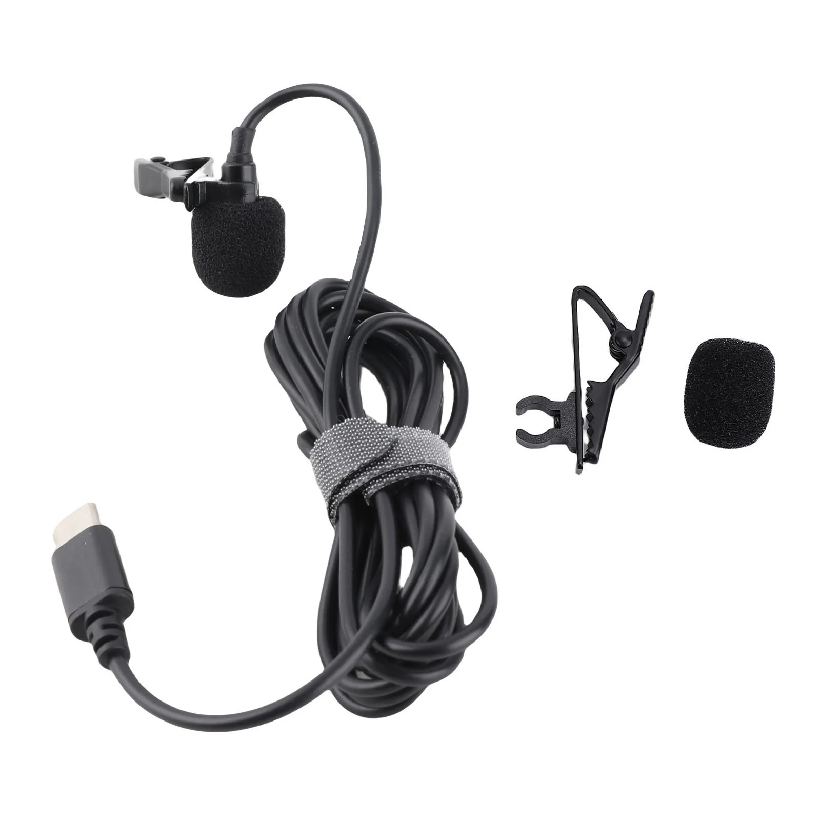 Lavalier Microphone USB Type C Wired Lapel Mic for Interview Smartphone Recording Video Online Class Game Live Streaming new