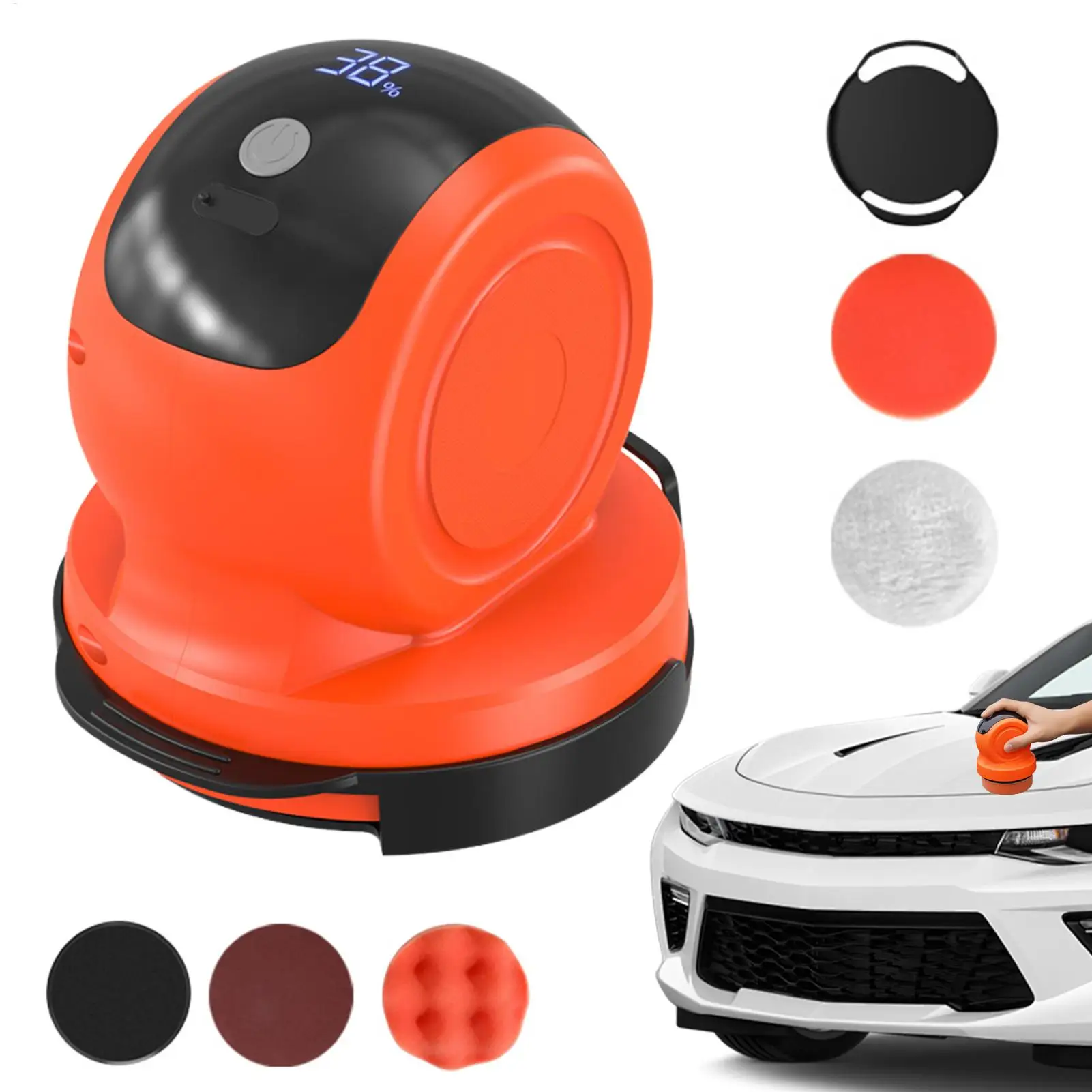 

Buffer Polisher Adjustable Ergonomic Polishing Machine Cordless LCD Display Car Buffer Polisher Tool for Waxing Automotive