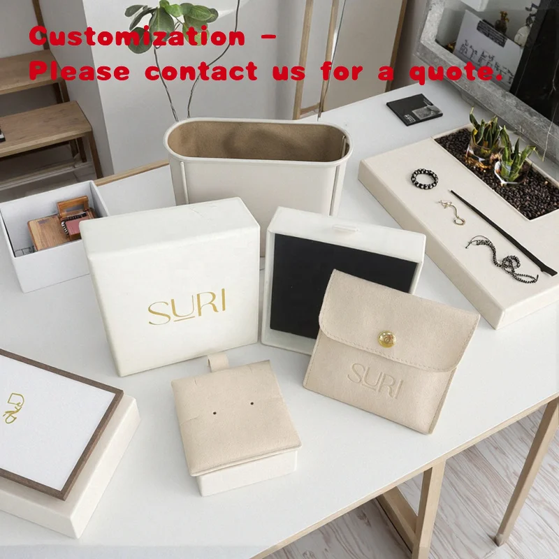 custom.Microfiber Ring Necklace Jewelry Bag Sliding Drawer Box Display Insert Pad Custom