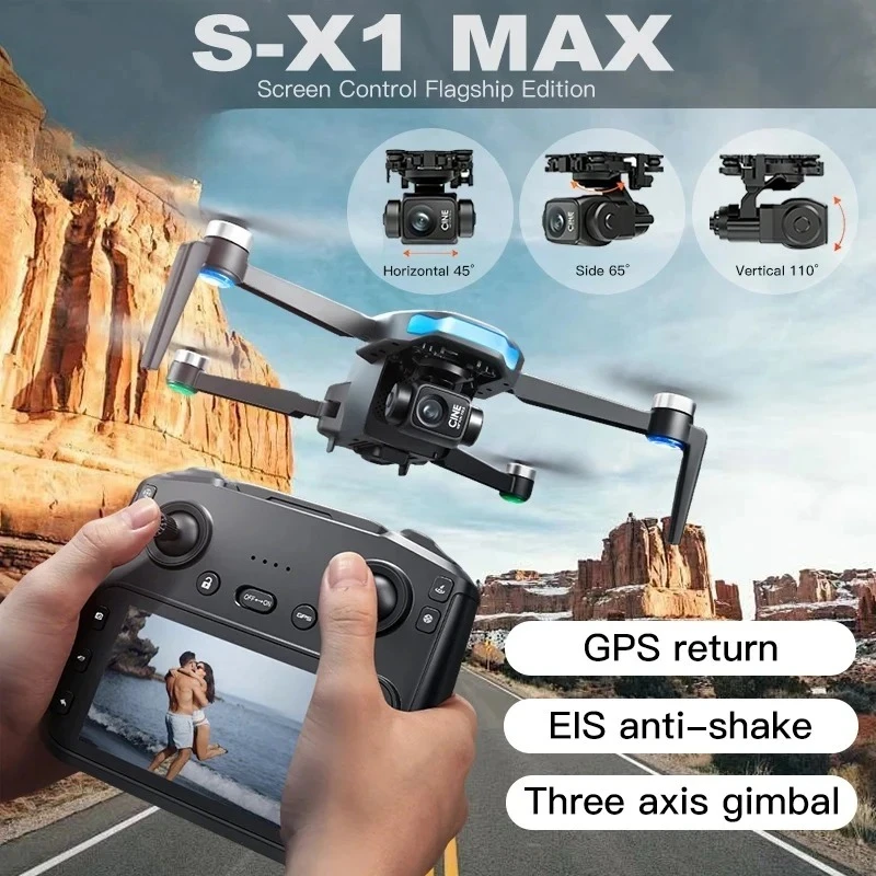 Original GPS S-X1 Drone Three-axis gimbal 8K Professional HD Camera WIFI 5G Brushless FPV Obstacle Avoidance Quadcopter Dron