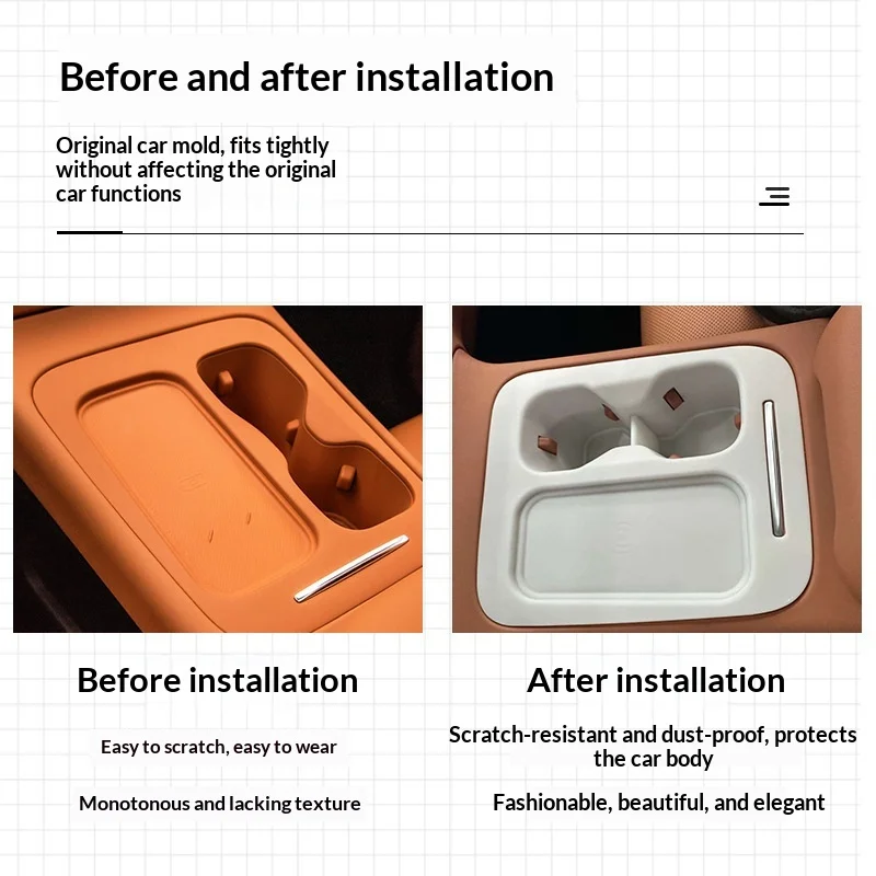 For 2024 Leapmotor C10 central control wireless charging pad water coaster Leapmotor car supplies TPE