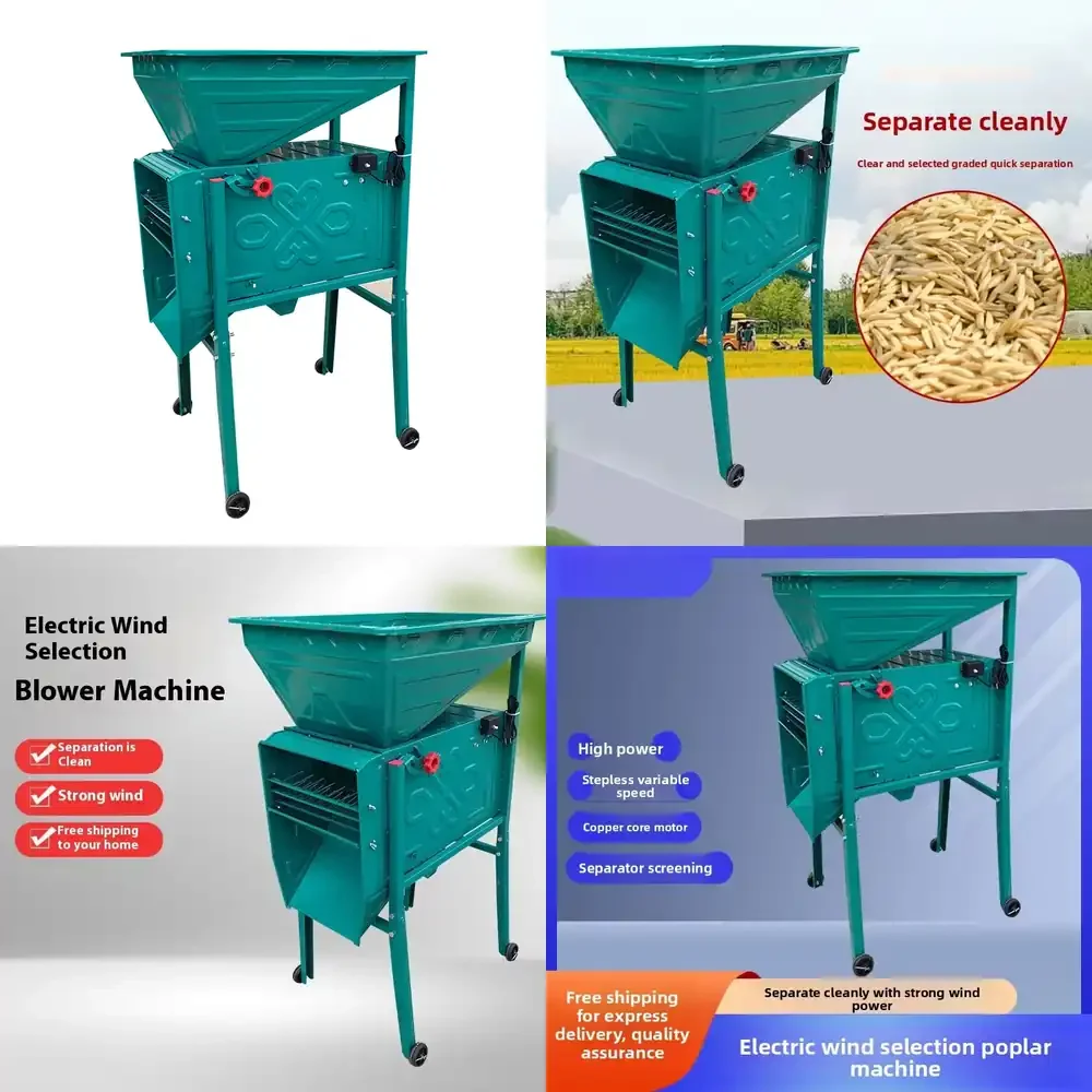 Electric Threshing Machine for Cleaning Oil Seeds Windmill Wind Sorting Grain Screening for Grain Cleaning Grading
