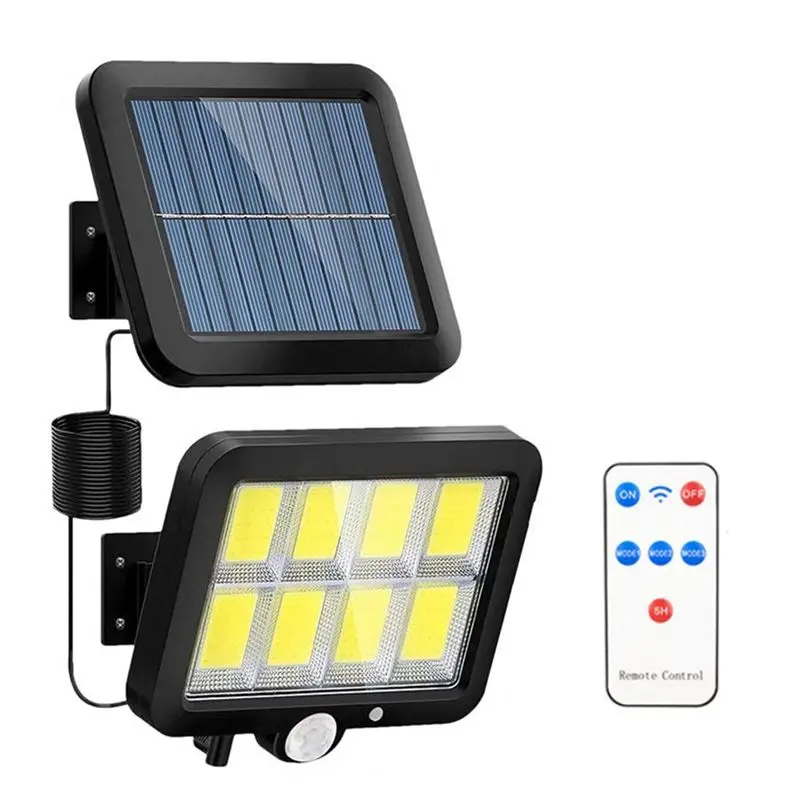 A98E-LED Solar Split Wall Lamp 3 Mode Waterproof Motion Sensor Lamps Garden Street Lighting Solar Lamp For Garden Security