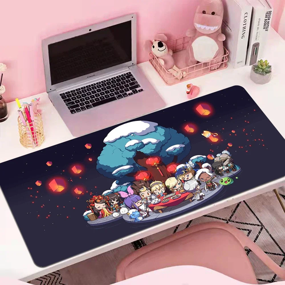 RGB Mouse Pad Maplestory Custom Pad Gamer Kawaii Decorative Accessory Pad Xxl Girls Keyboard Anime Mouse Pad Game Pad Mouse Desk