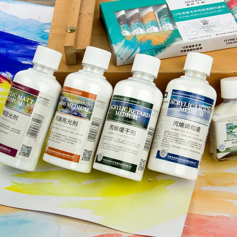 100/280 ml Acrylic Paint Special Blend Liquid Acrylic Fluid Medium Paint Thinner Gloss Matte Painting Art Acrylic Paint Thinner