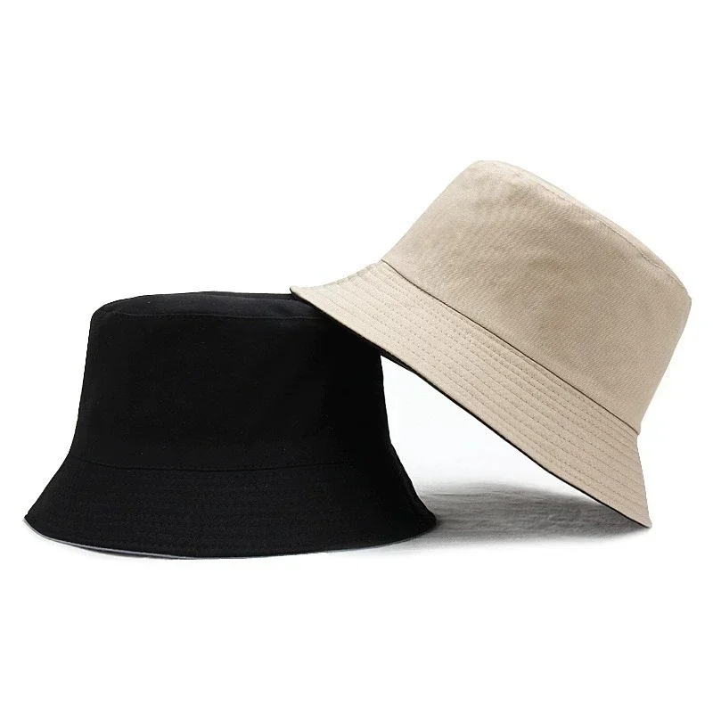 1 unisex solid color soft sunshade fashionable double-sided fisherman bucket hat that can be worn