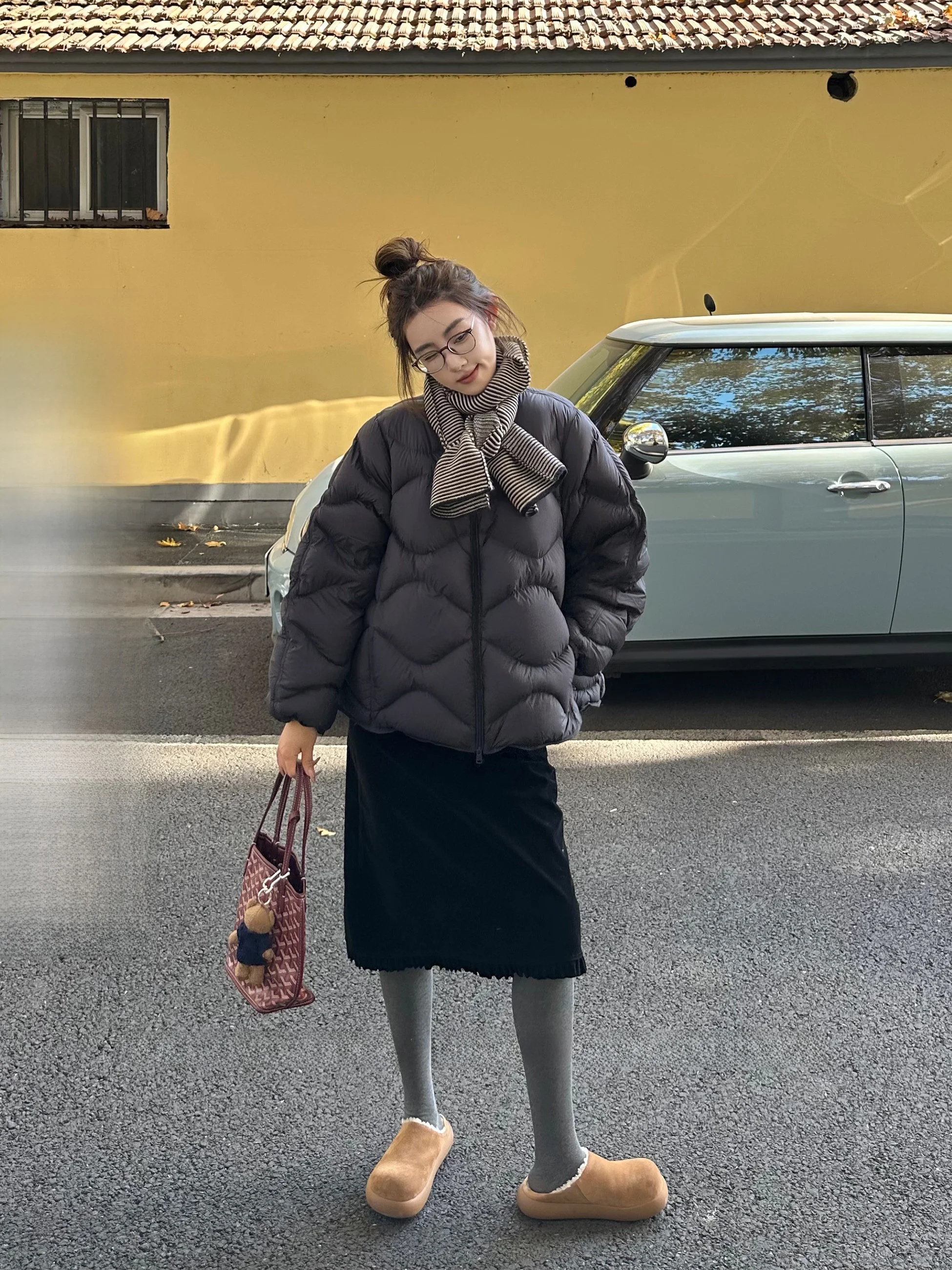 

Zoe Anymore 90 White Du down Puffer Jaet Cloud Light Loose Warm ort Women's Winter Outerwear Korean Sle Thiened Lon...