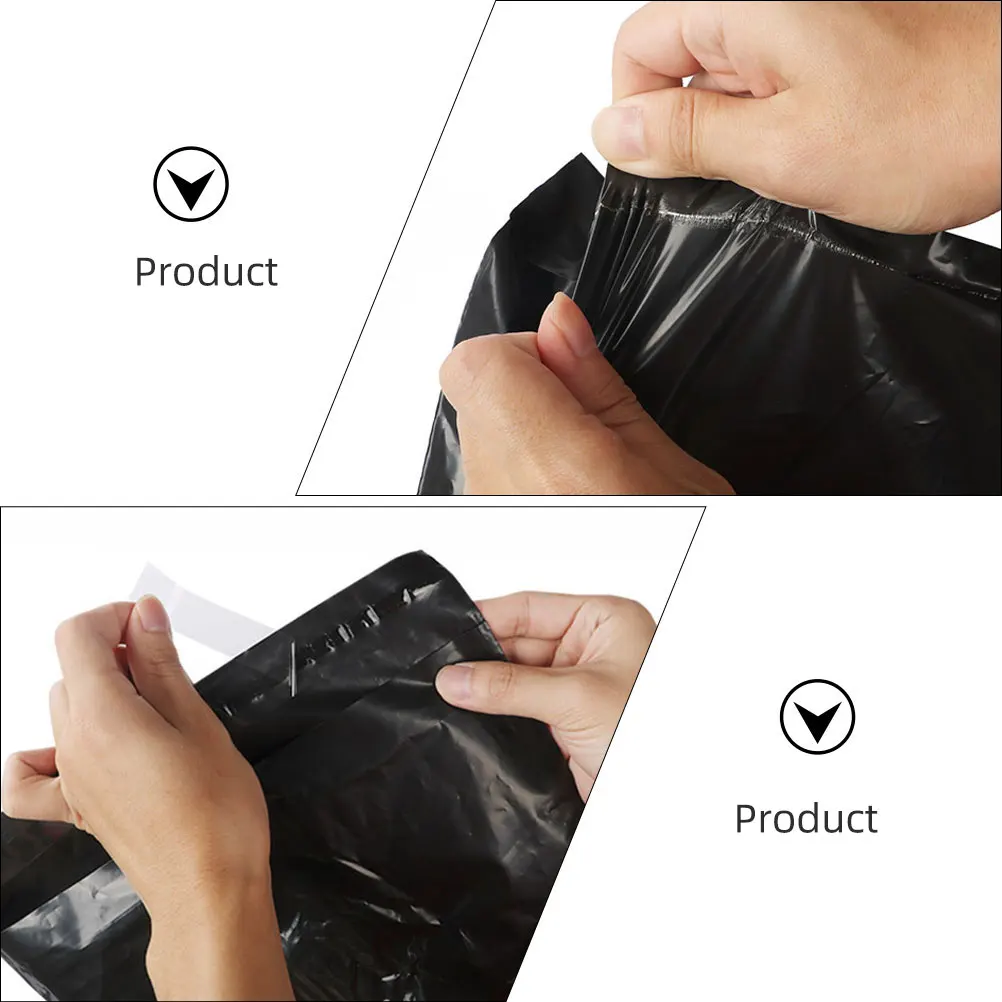 

100 Pcs Thickened Waterproof Express Bags Packaging Shipping Mailing Envelopes Logistics Black Self Seal Storage Folder