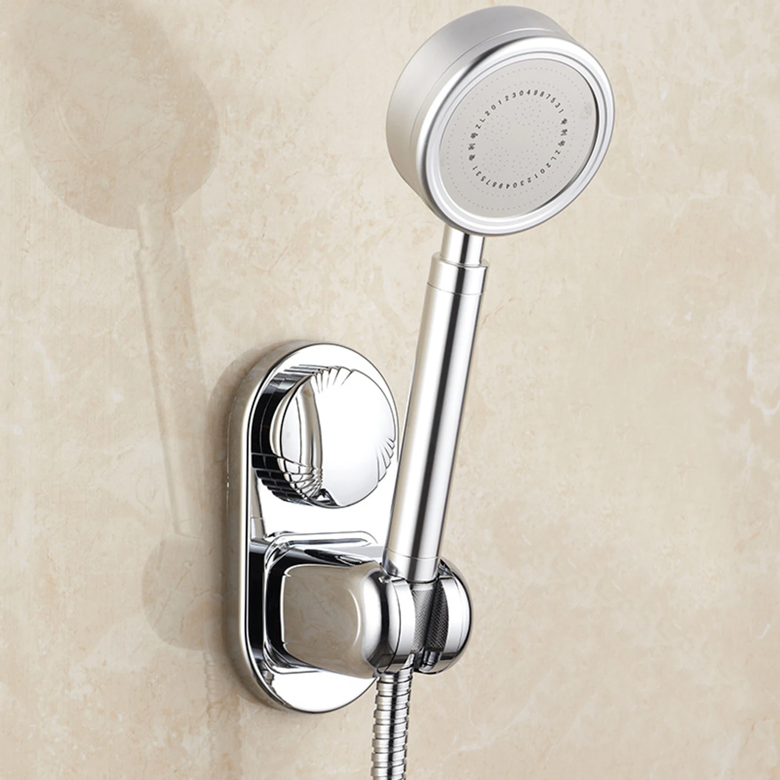 Suporte de chuveiro portátil ajustável, montagem na parede, ventosas, ABS rotação de 360 °, suporte do banheiro, base de fixação, 5 posições