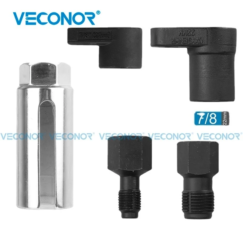 5pcs Oxygen Sensor Wrench Kit Thread Chaser Tool Fit for Auto O2 Socket Removal Install Offset Vacuum Sensor Socket