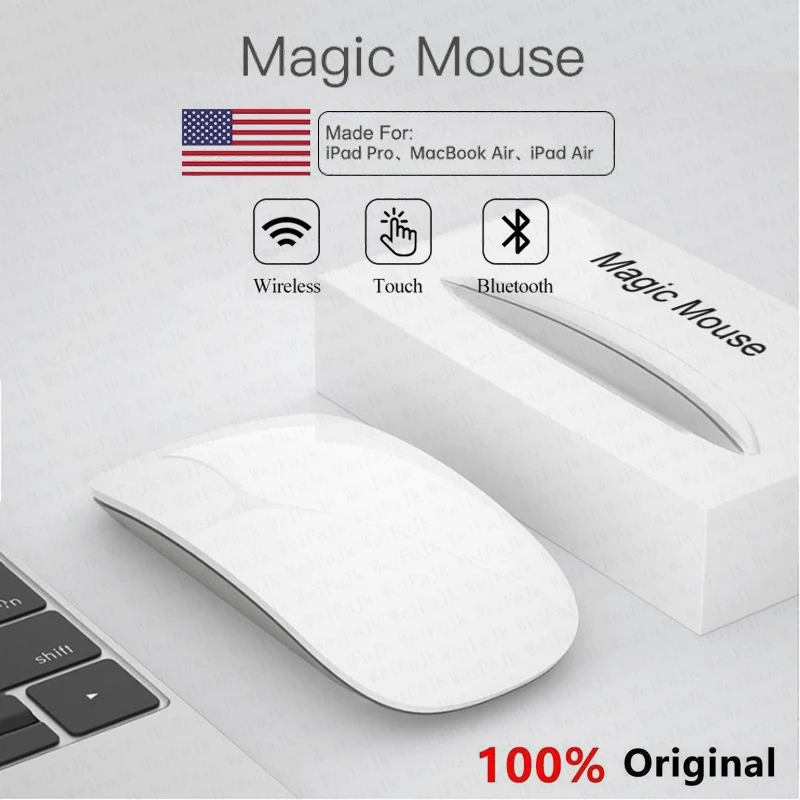 Original de Apple inalámbrico Bluetooth ratón mágico para MacBook Pro aire mini portátil Tablet PC iPad juego ergonómico Slim Touch ratón