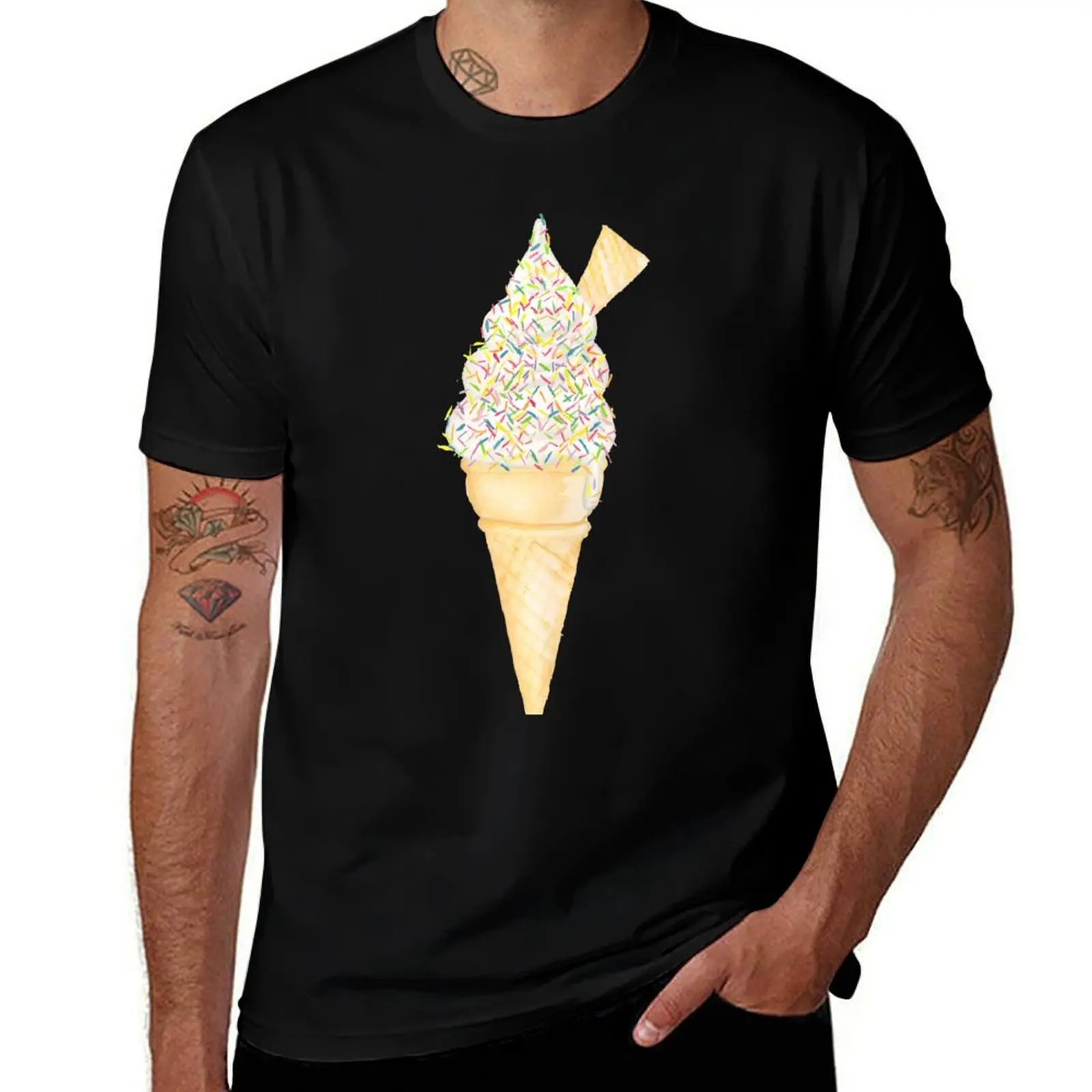 Soft Serve with Sprinkles - Pink T-Shirt Work Utility Short Sleeve Shirt T-Shirt