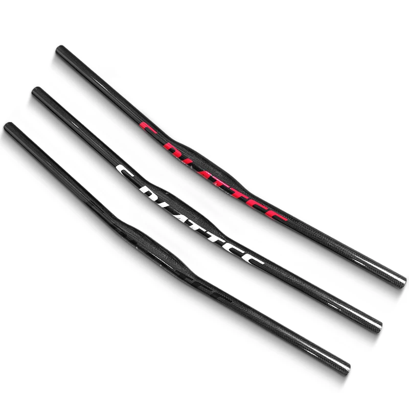 Kierownica MTB z włókna węglowego płaska lub podwyższona, ​​znana marka, 31,8*500/520/540mm