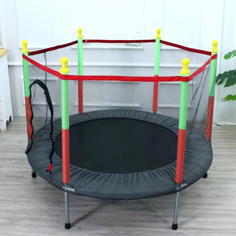 High Quality Trampoline for Children Exercise Trampoline with Protective Net Equipped Indoor Sports Entertainment Support 100 KG