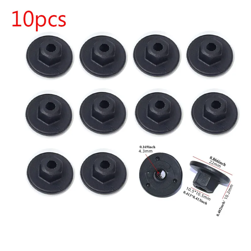 10pcs Auto Clips Retainer Chassis Rear Bumper Hex Head Plastic Self-Threading Nut 07147169847 for BMW 1 2 3 6 7 series X3X5X6