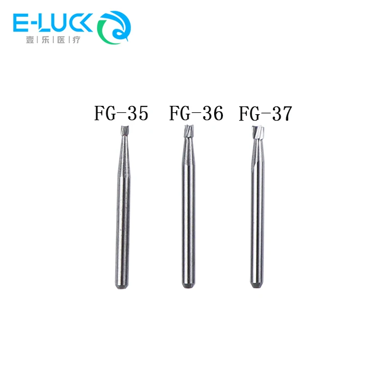5pcs Dental Tungsten Carbide Burs 1.6mm FG Tungsten Carbide Bur Drill For High Speed Handpiece