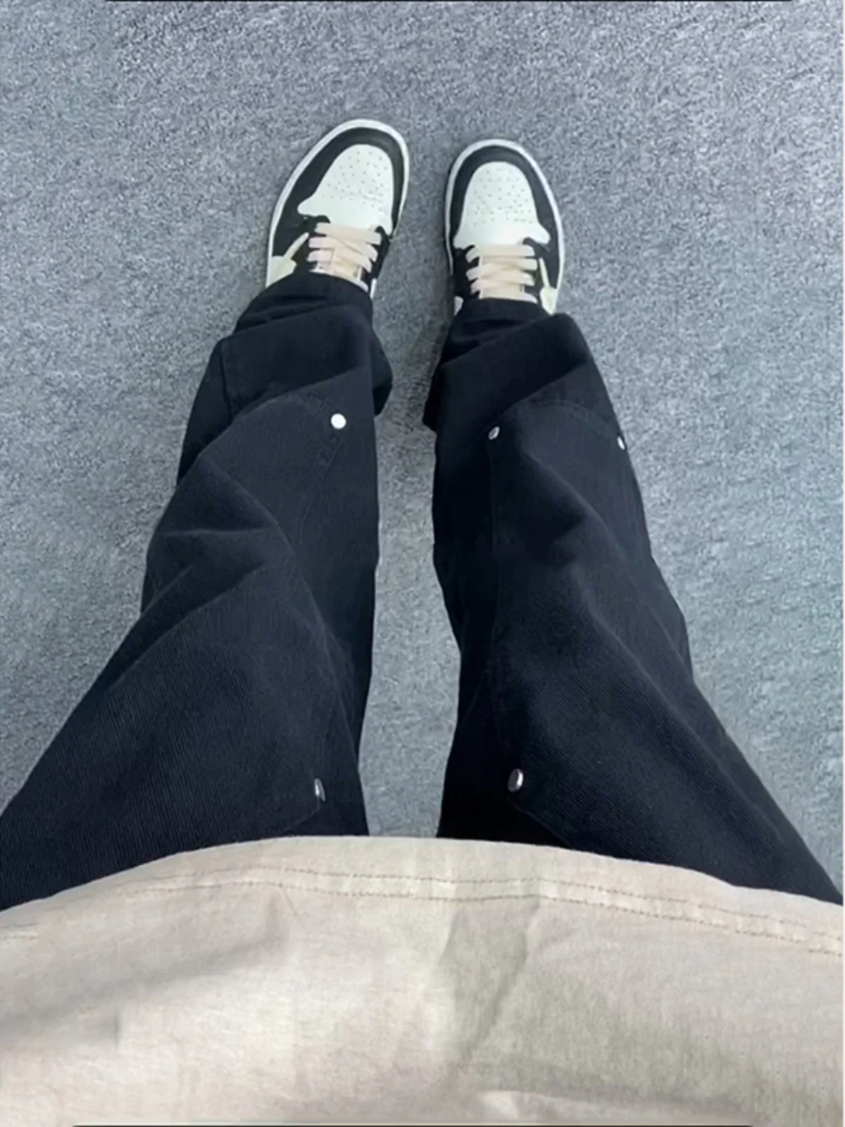 

Bla B0 Брюки с двойными коленами, мужская винтажная американская рабочая одежда, прямые брюки-клеш, повседневные брюки