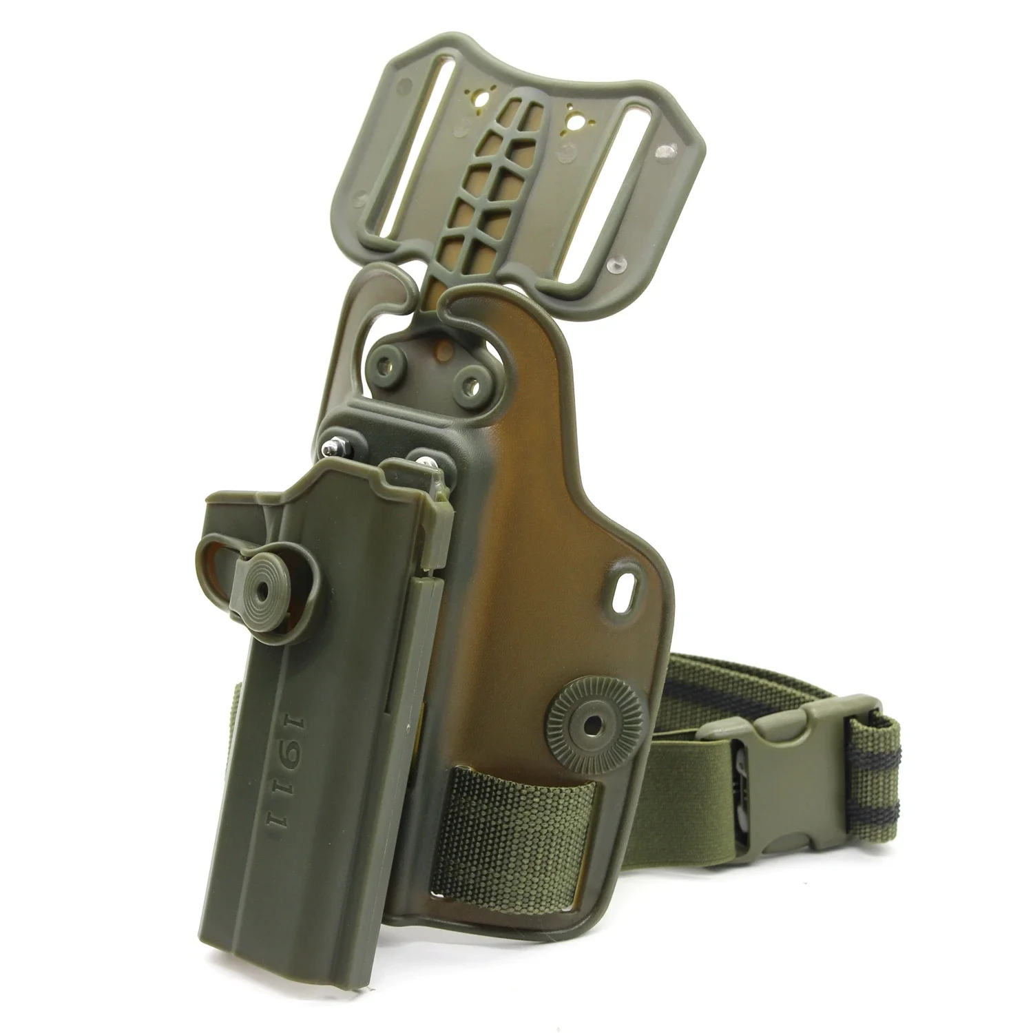 Funda táctica muslo Colt 1911 – Pistolera para mano derecha