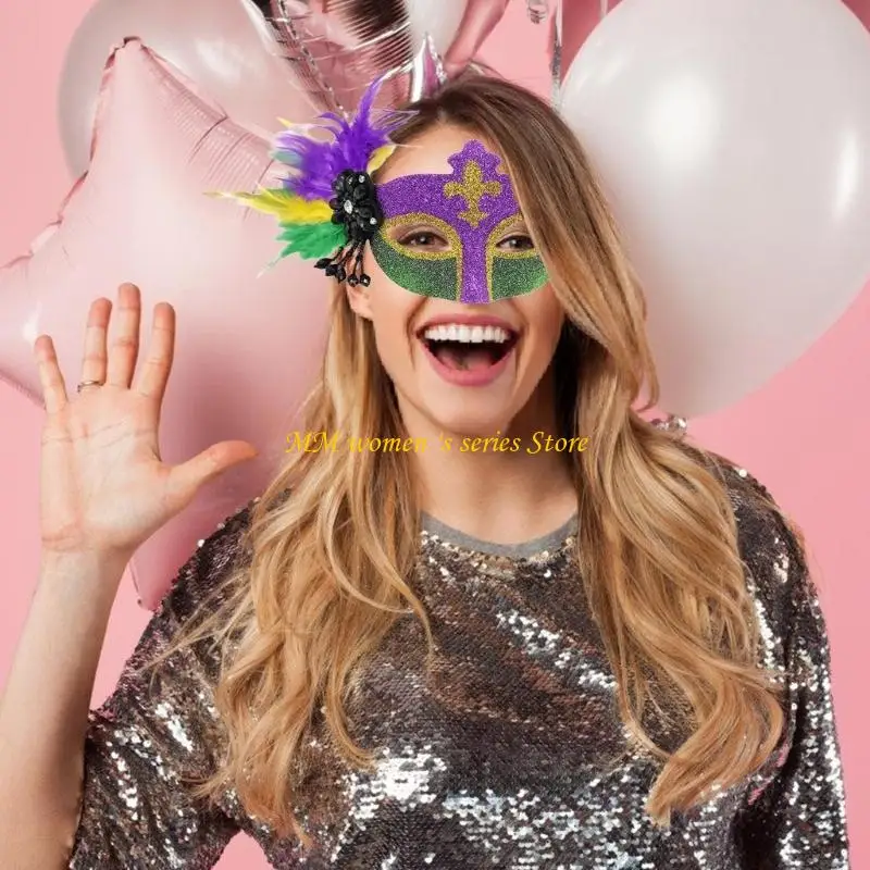 

Q39C Mask Venetians Mask Masquerade Mask Half Face Mask Halloween Costume Mask Mardi Gras Mask for Party Carnivals