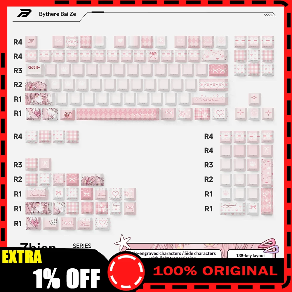 bythere-gratitude-pc-keycaps-touches-de-clavier-secondaires-en-pbt-sublimation-thermique-gravure-laterale-epaissie-transparentes-138-touches