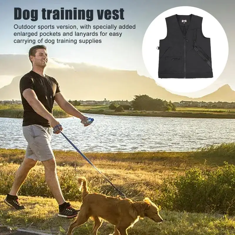 Dog HandlerTraining Vest Windproof Dog Trainer Vest With Multi Pockets Pet Obedience Vest Dog Handler Training Vest Pet