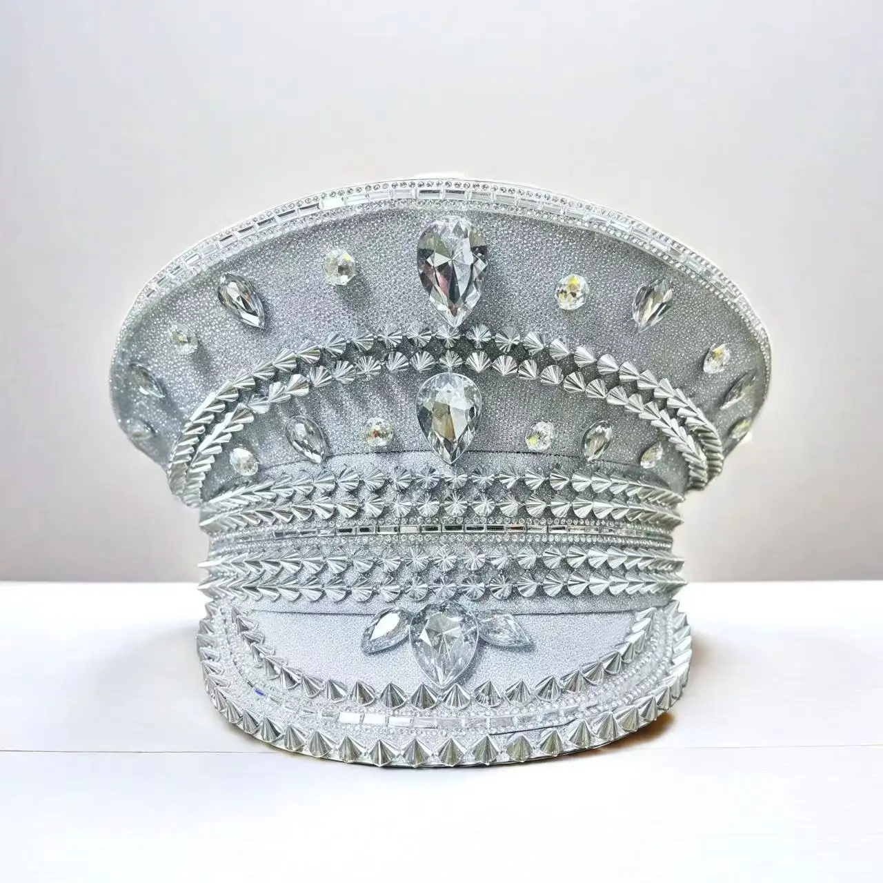 

Steampunk Captain Hat Rhinestone for Mardi Gras, Carnival, Rave Festivals Accessories ＆ Party Cap for Women & Men