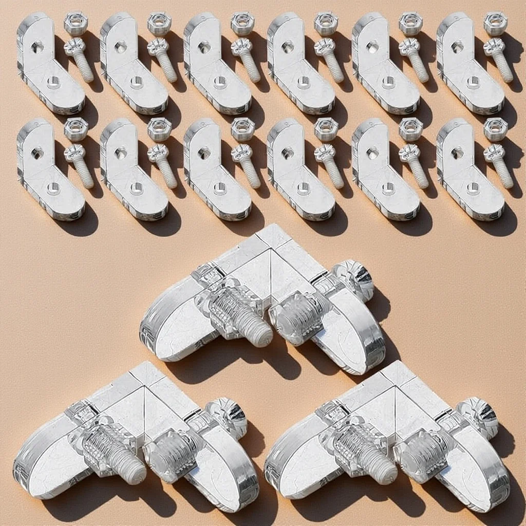 

15Pcs Transparent Acrylic Corner Braces for Display Boxes Reinforcement Corner Connectors Edge Clips Edge Clip