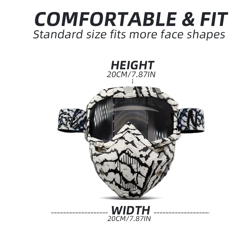 AliExpress NONE NAFEIB Windproof Goggles Mask Outdoor Ski Cycling Motorcycle Face Mask TPU Sports Protective Lens