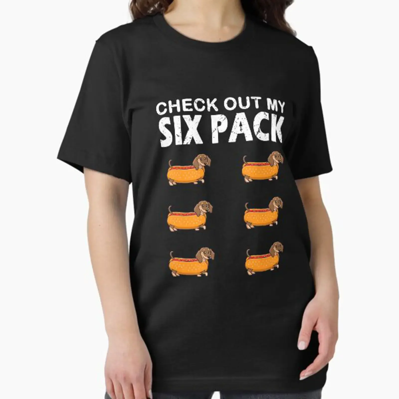 Consulta mi lista de los seis sándwiches favoritos. Camiseta divertida con diseño de perro diseñada y vendida por JawadBaali. Ropa urbana vintage lavada, informal y versátil.