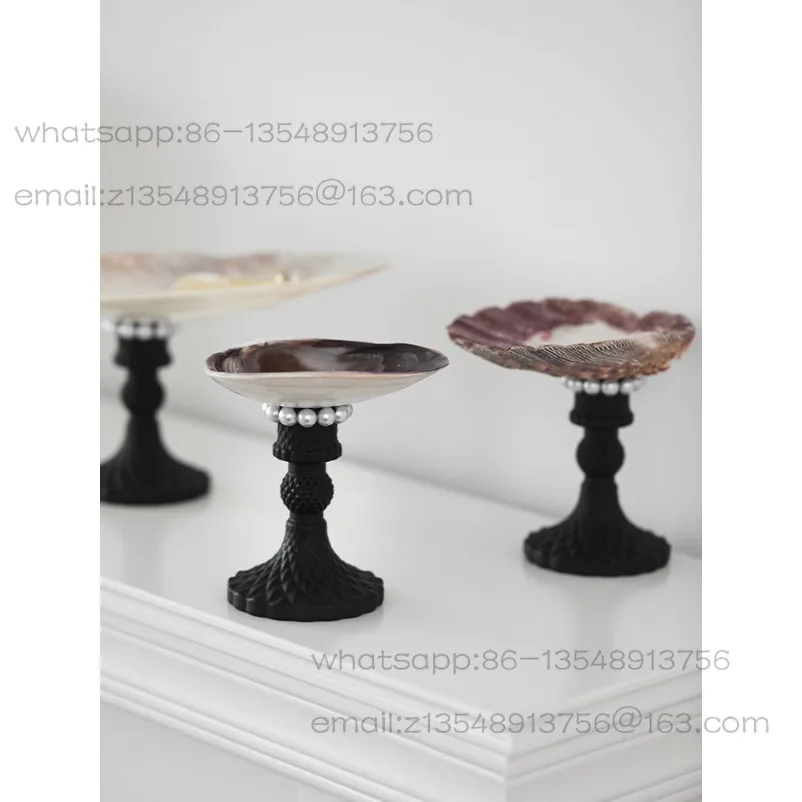 Creative handmade pearl clam shell decoration fruit plate premium French dining table storage tray birthday gift