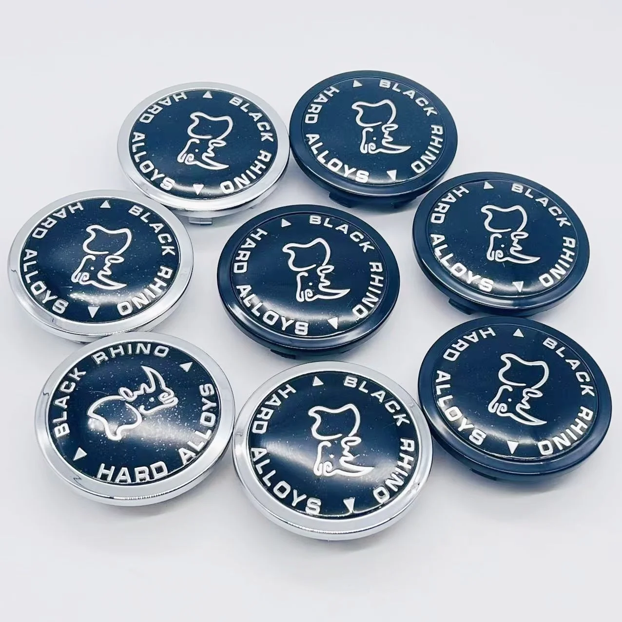 4pcs 76mm Rhinoceros Wheel Center Hub Cap Car Rims Dust-proof Cover Hubcaps 65mm Emblem Auto Styling Accessories