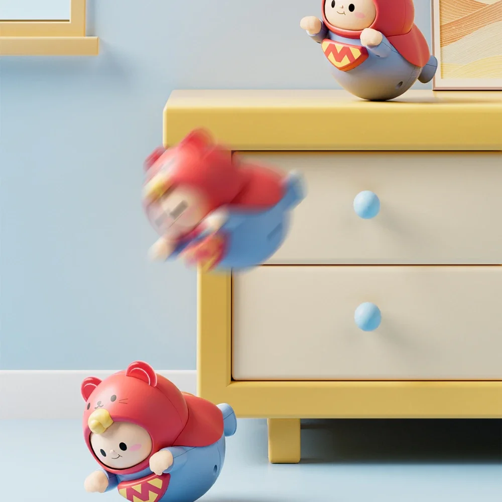 1-5PCS 아기 장난감 유아 6 개월 귀여운 슈퍼맨 텀블러 장난감 어린이 진정 딸랑이 균형 돼지 0-3 세 아기 선물