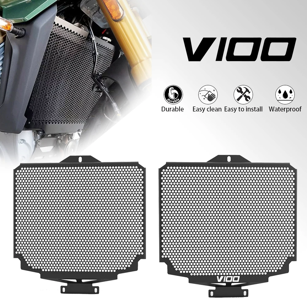 

For Moto Guzzi V100 Mandello V100S V100 S 2022 2023 2024 2025 Motorcycle CNC Radiator Guard Cooler Cover Grille Protection Part